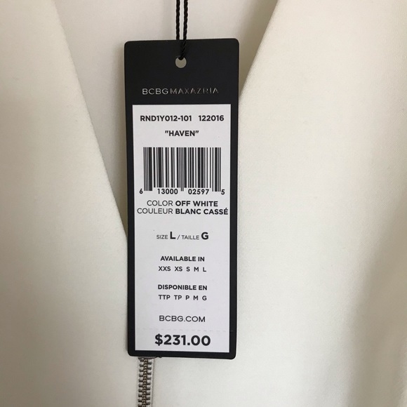 BNWT BCBG Maxazria off-white Haven top. Size L - Picture 6 of 8
